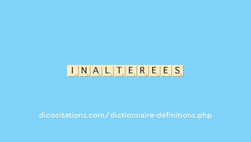 inalterees