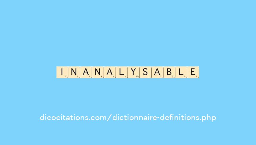 inanalysable