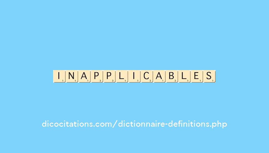 inapplicables inapplicables