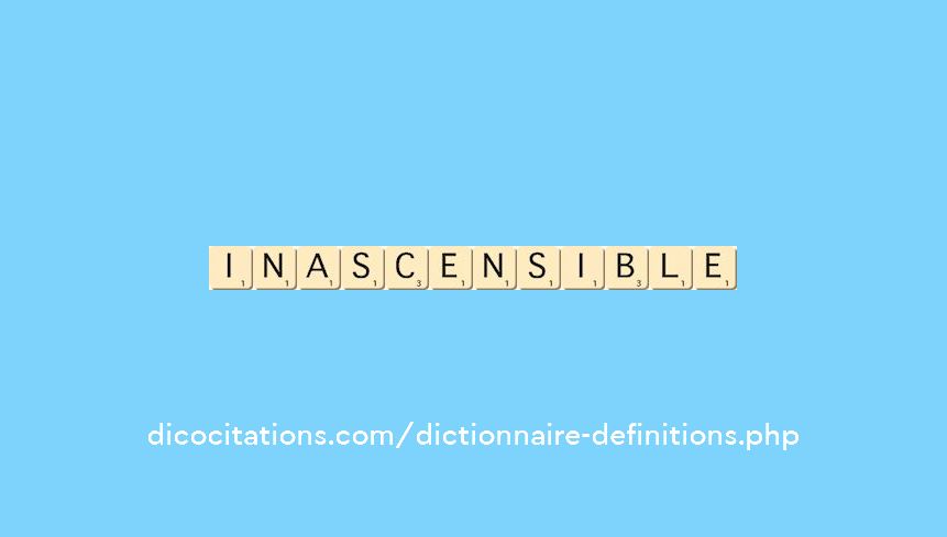 inascensible