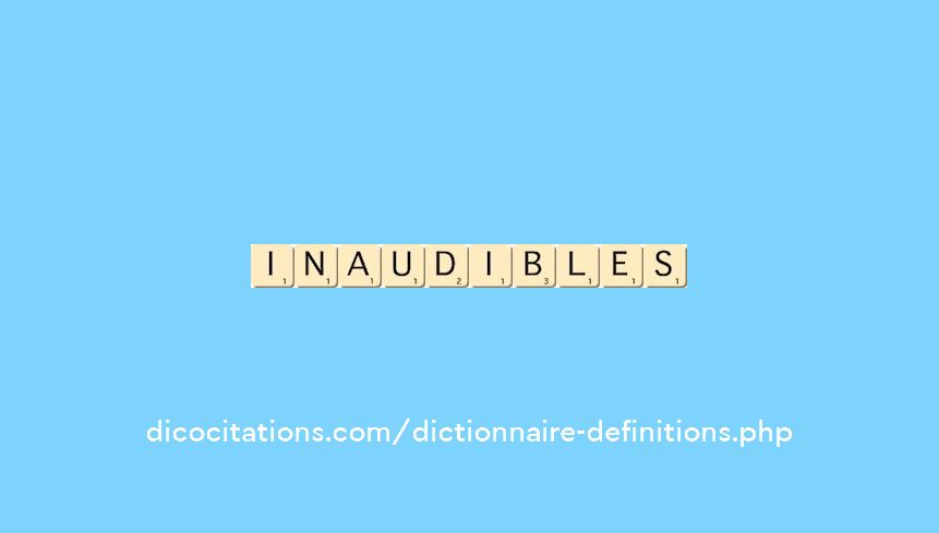 inaudibles inaudibles