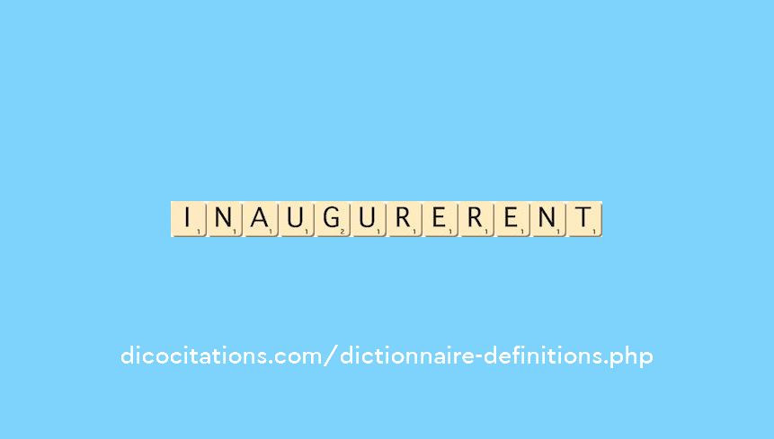 inaugurerent inaugurerent