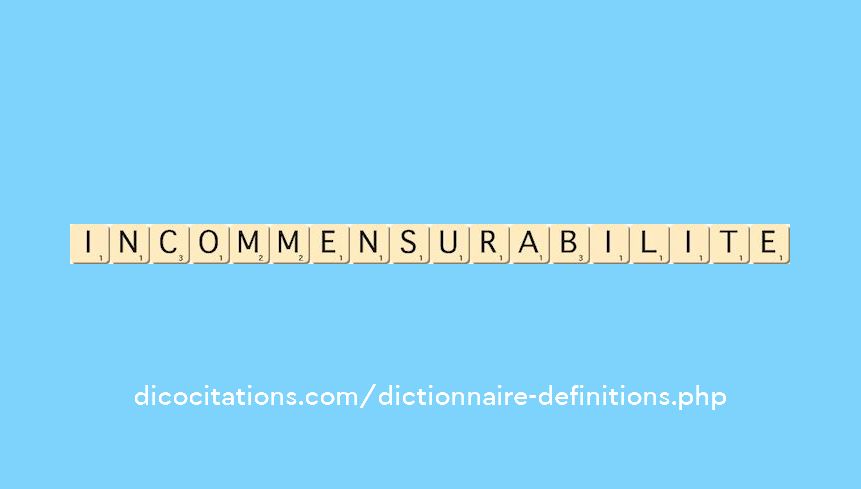 incommensurabilite