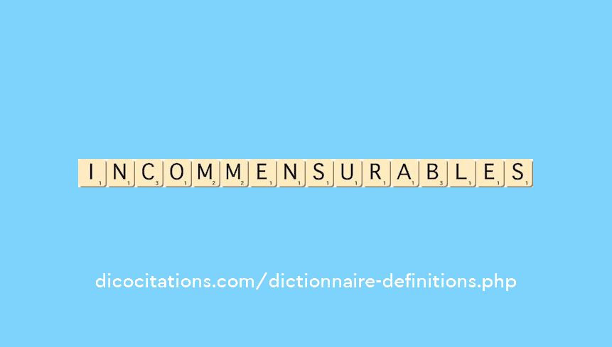 incommensurables incommensurables