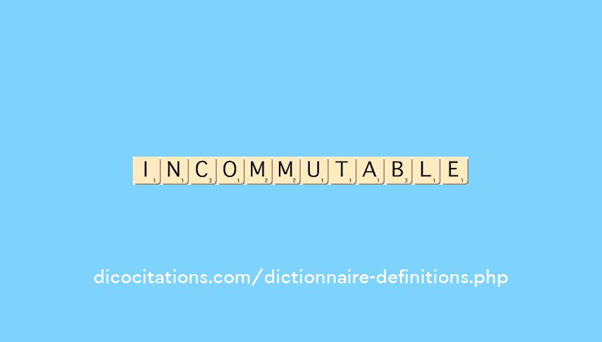 incommutable