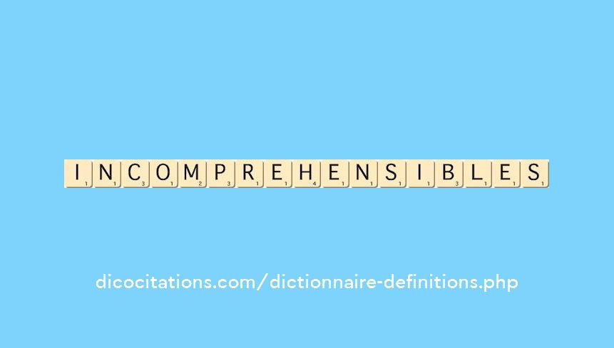 incomprehensibles incomprehensibles