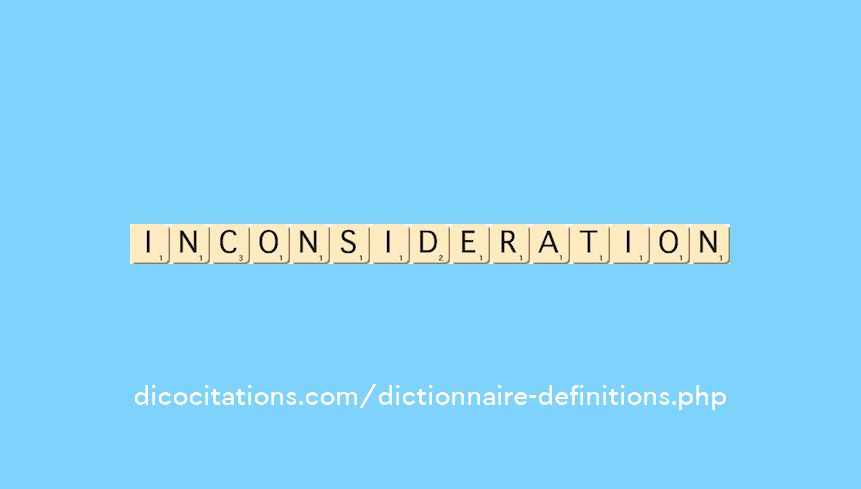 inconsideration