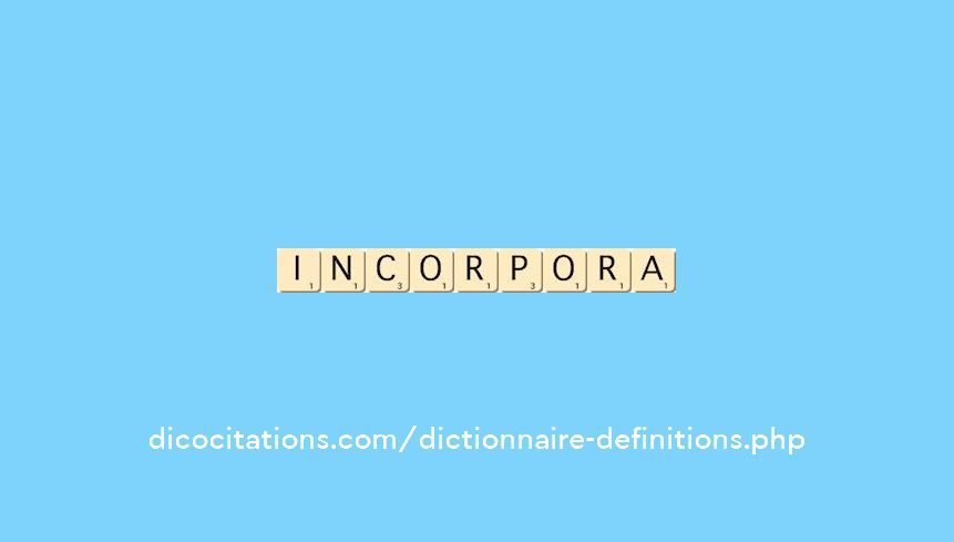 incorpora incorpora