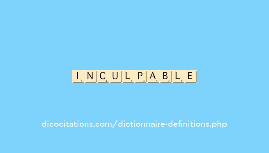 inculpable