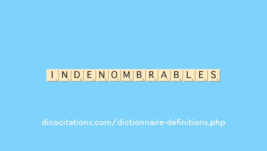 indenombrables indenombrables