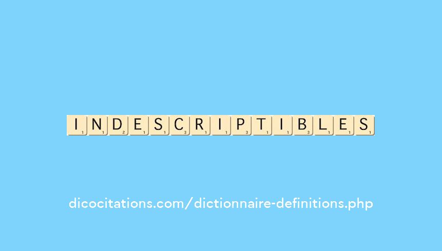 indescriptibles indescriptibles