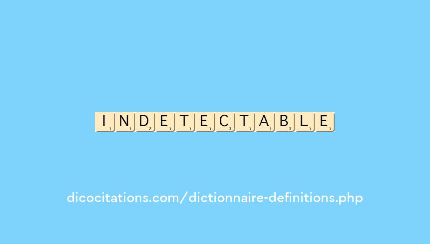 indetectable indetectable