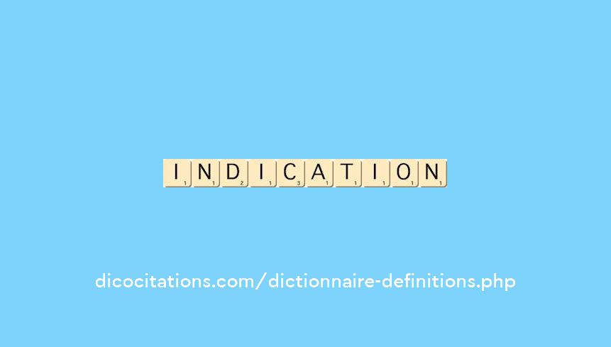 indication