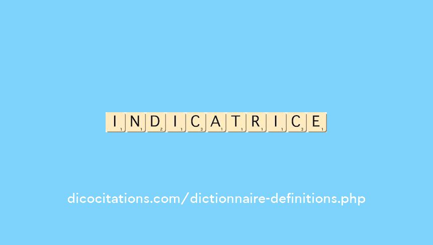 indicatrice indicatrice