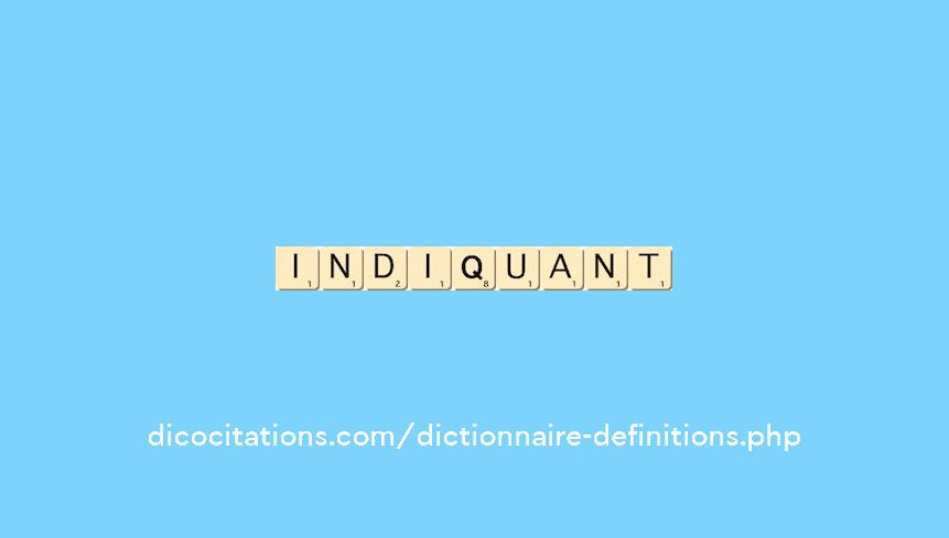 indiquant indiquant