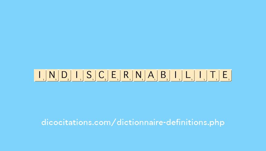 indiscernabilite