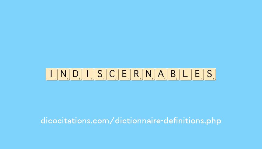 indiscernables indiscernables