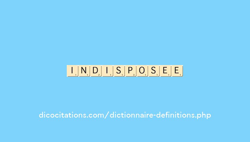 indisposee indisposee