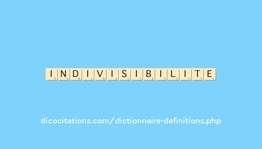 indivisibilite
