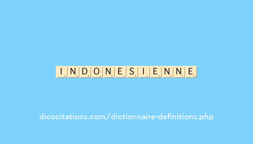 indonesienne indonesienne