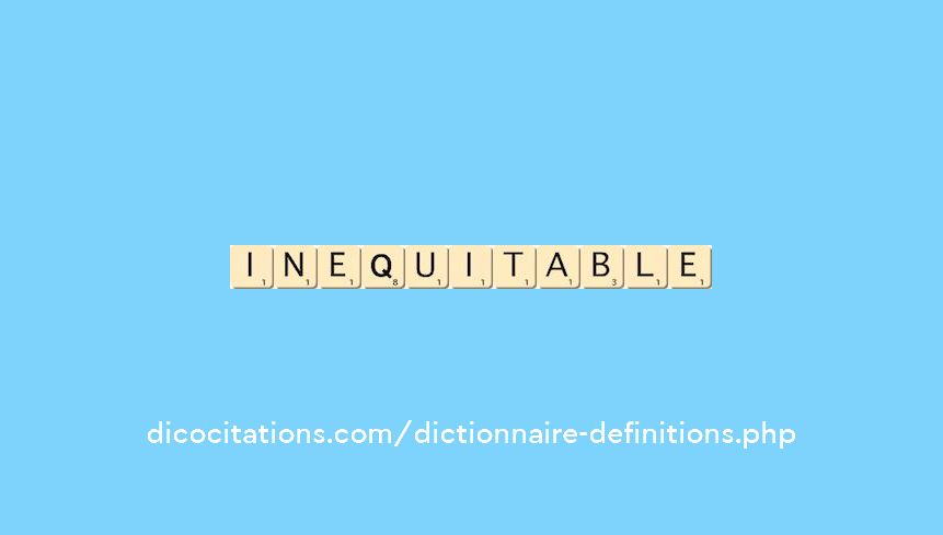 inequitable