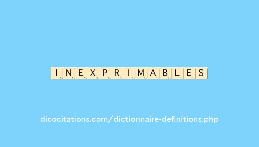 inexprimables