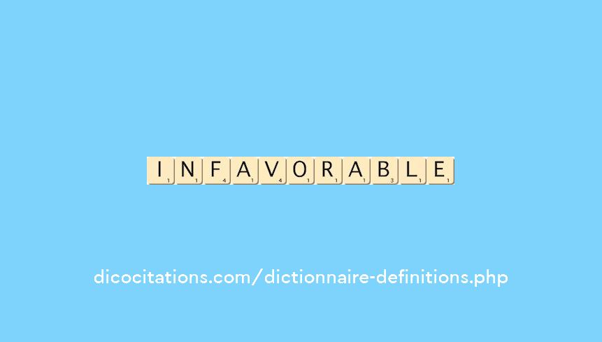 infavorable