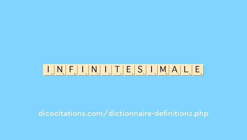 infinitesimale infinitesimale
