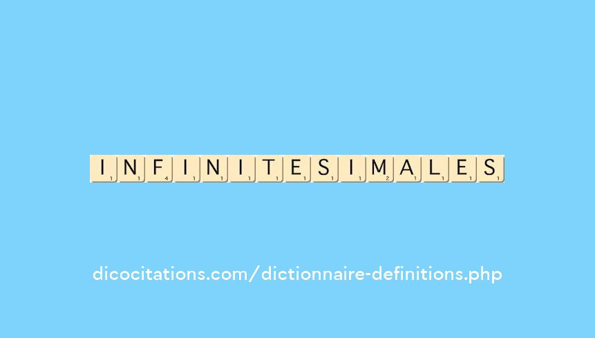 infinitesimales infinitesimales