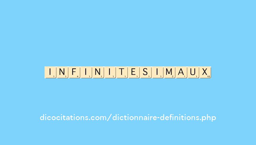 infinitesimaux infinitesimaux