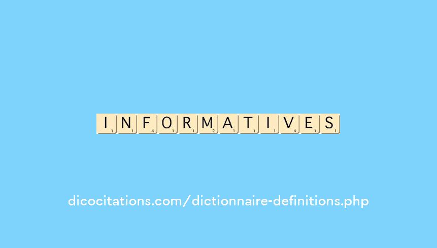 informatives informatives