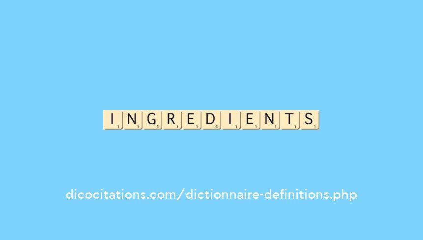 ingredients ingredients