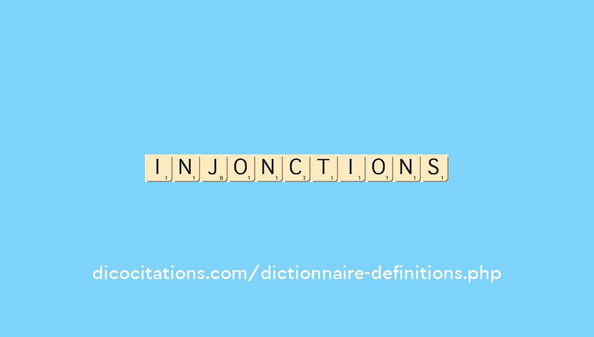 injonctions