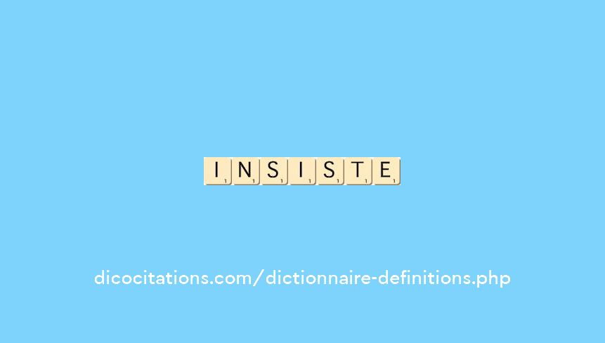insiste insiste