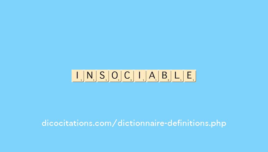 insociable