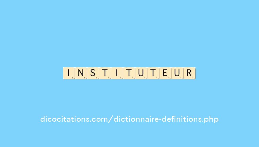 instituteur