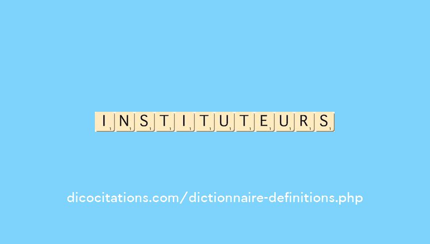 instituteurs