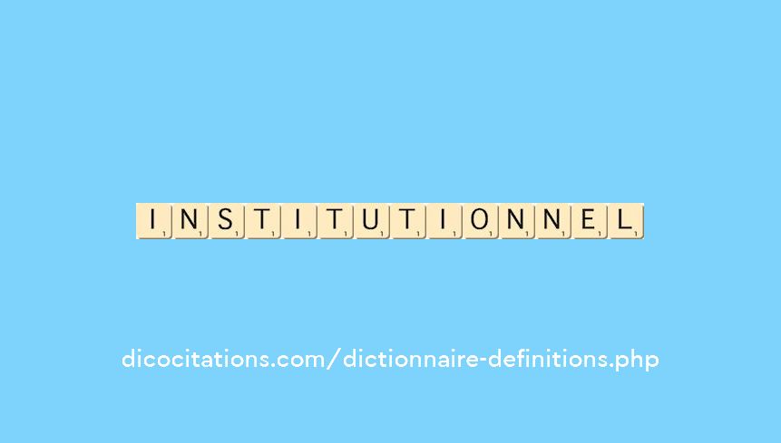 institutionnel institutionnel