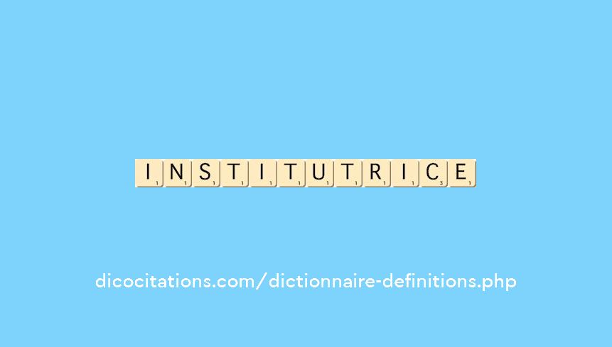 institutrice institutrice