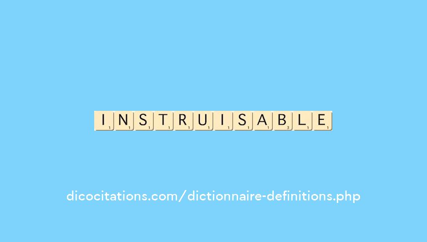 instruisable