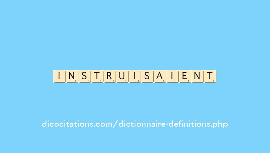 instruisaient
