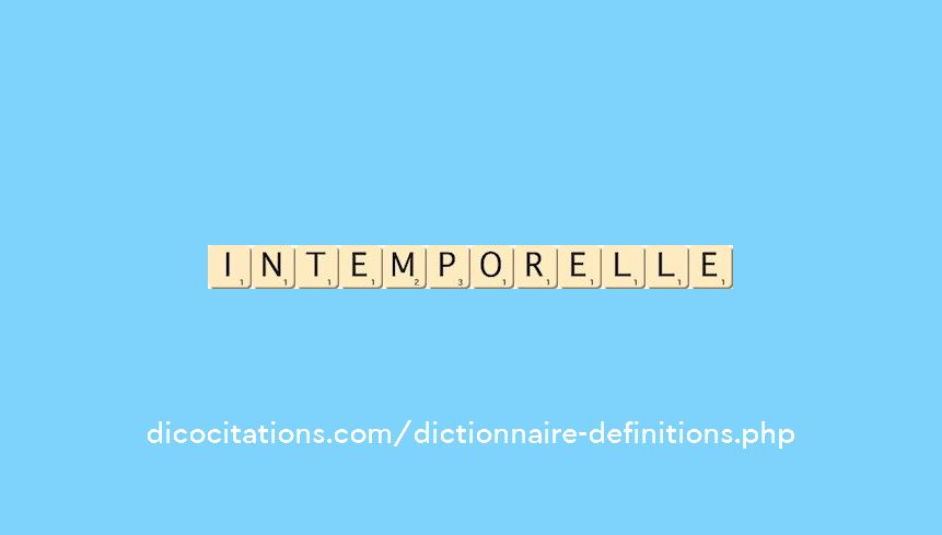 intemporelle intemporelle