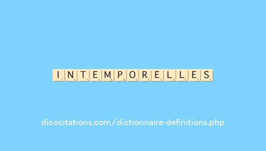 intemporelles intemporelles