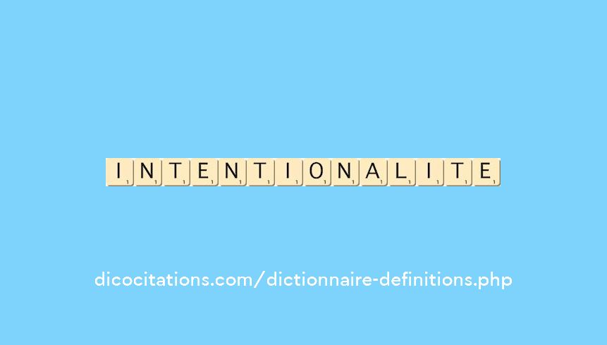 intentionalite