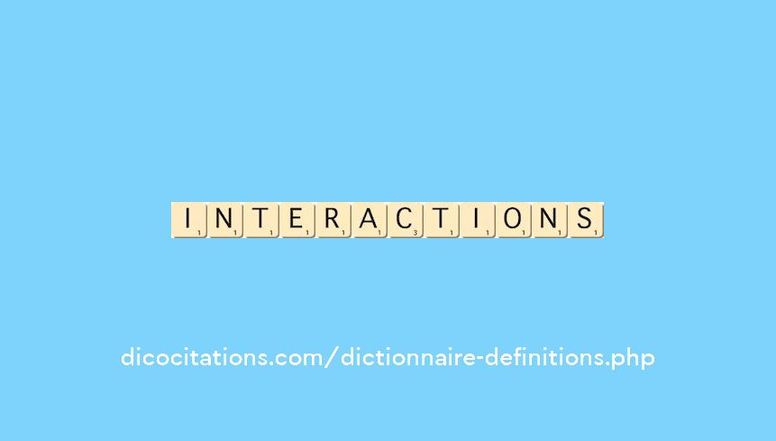 interactions interactions