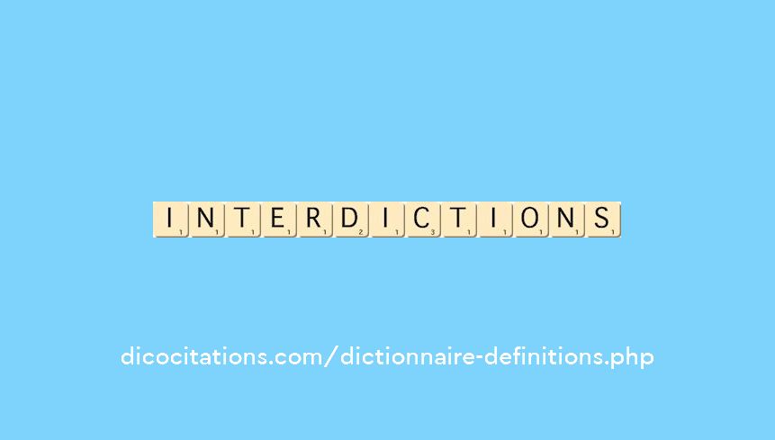 interdictions