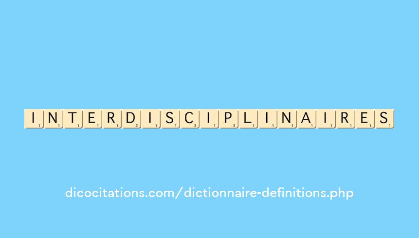 interdisciplinaires interdisciplinaires