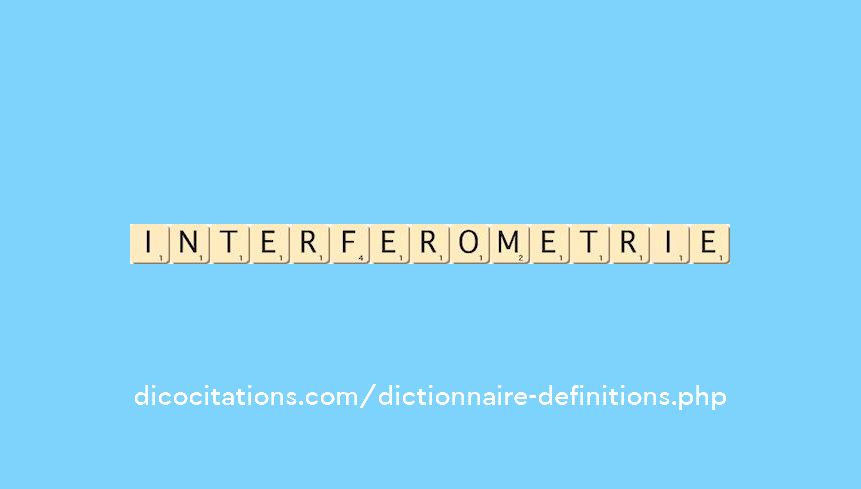 interferometrie interferometrie