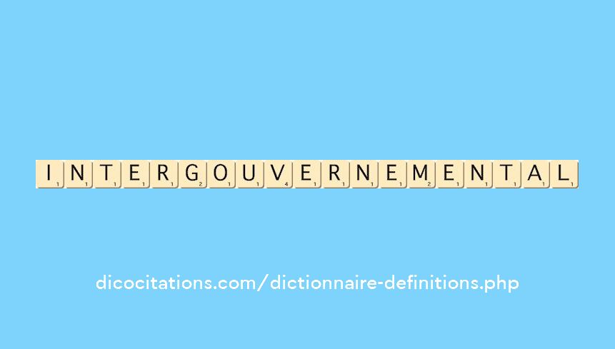 intergouvernemental intergouvernemental