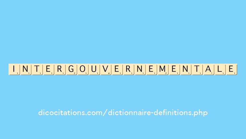 intergouvernementale intergouvernementale